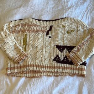 Free people cable knit  sweater